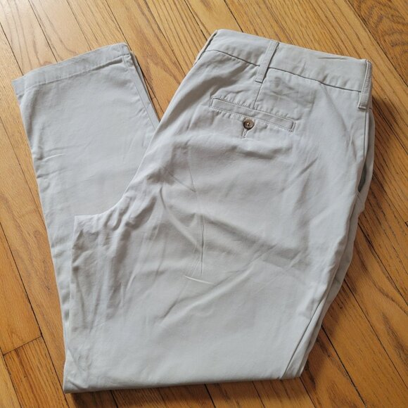 Lands End Beige Chino Pants Size 16 Cotton Blend - Picture 3 of 5